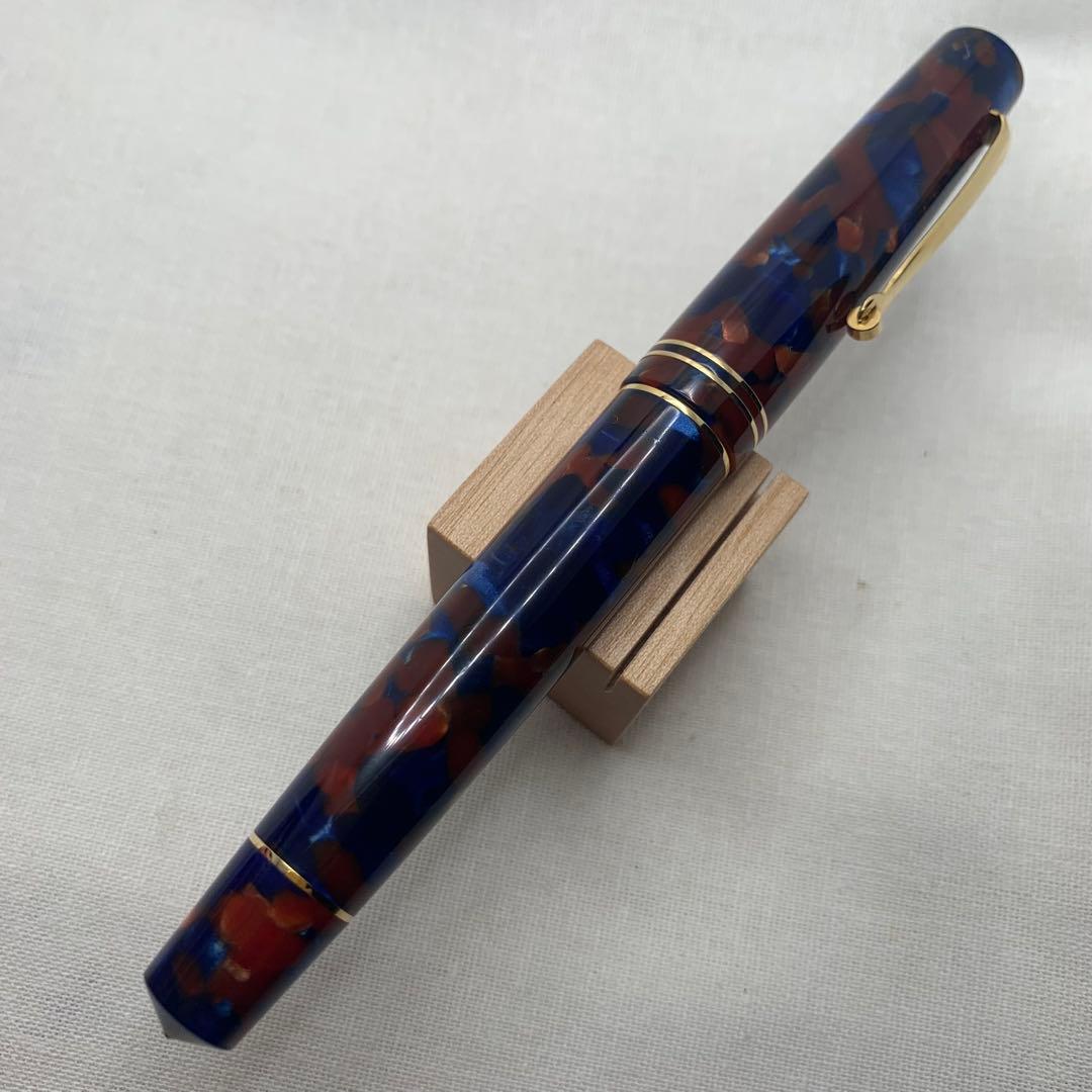 【美品】レオナルド　モーメントゼロ　万年筆　14K M ピエトラマリーナ