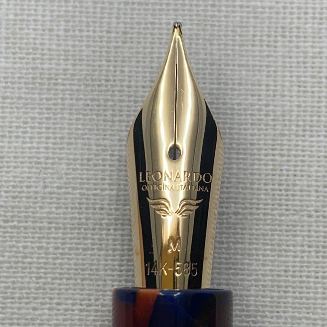 【美品】レオナルド　モーメントゼロ　万年筆　14K M ピエトラマリーナ