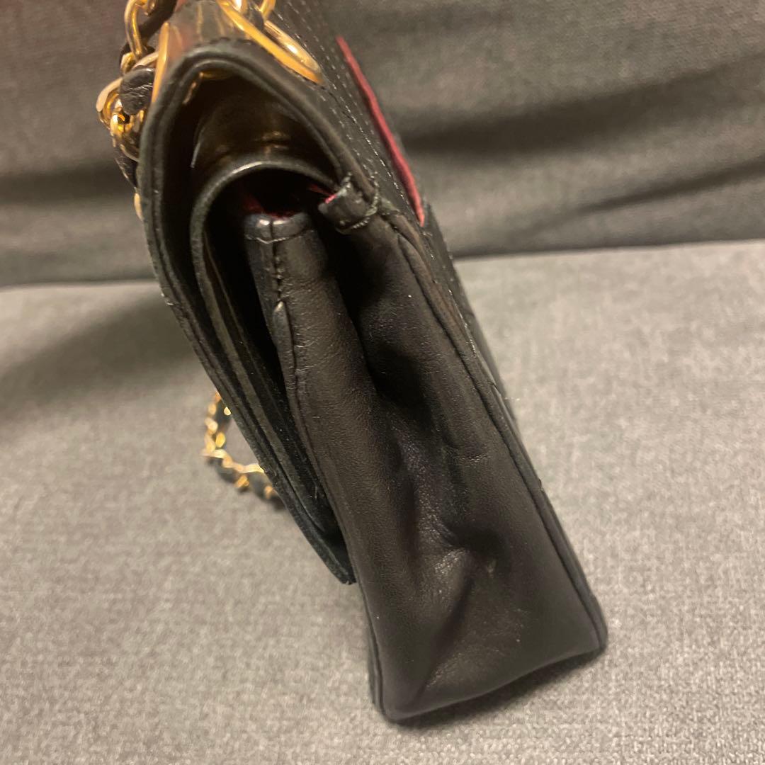 ノベルティ　CHANEL ブラック レザー ショルダーバッグ