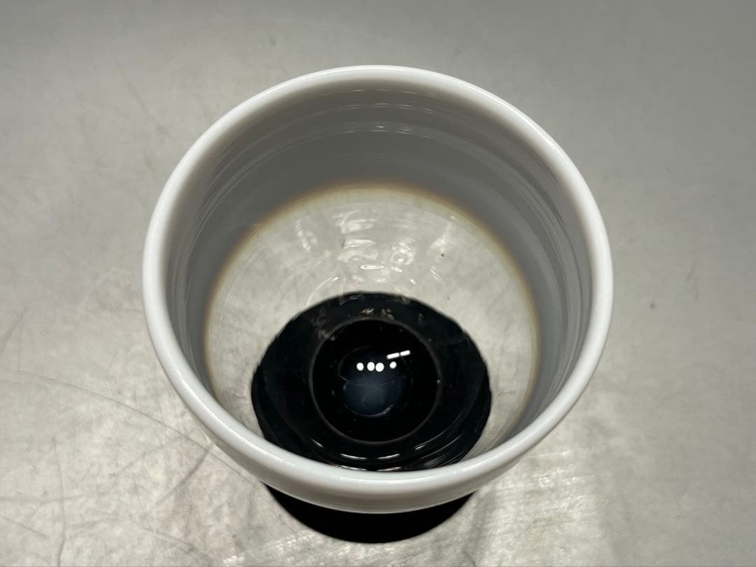 大正〜昭和初期　氷コップ　足黒