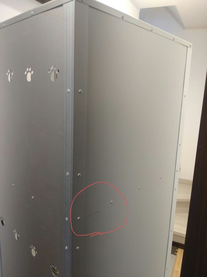 【引き取り限定】 ３段犬舎　アルミ製　中古