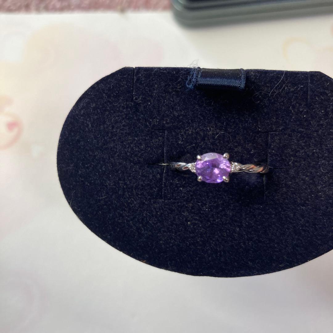 た*こ様 パープルサファイア　ダイヤモンドリング