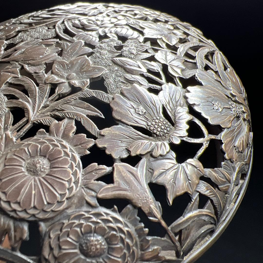 中国元時代　七官青磁　上手　銀火屋香炉　木箱付　東Y7-1203☆2Fトサオ