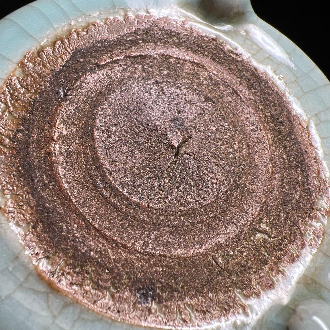 中国元時代　七官青磁　上手　銀火屋香炉　木箱付　東Y7-1203☆2Fトサオ