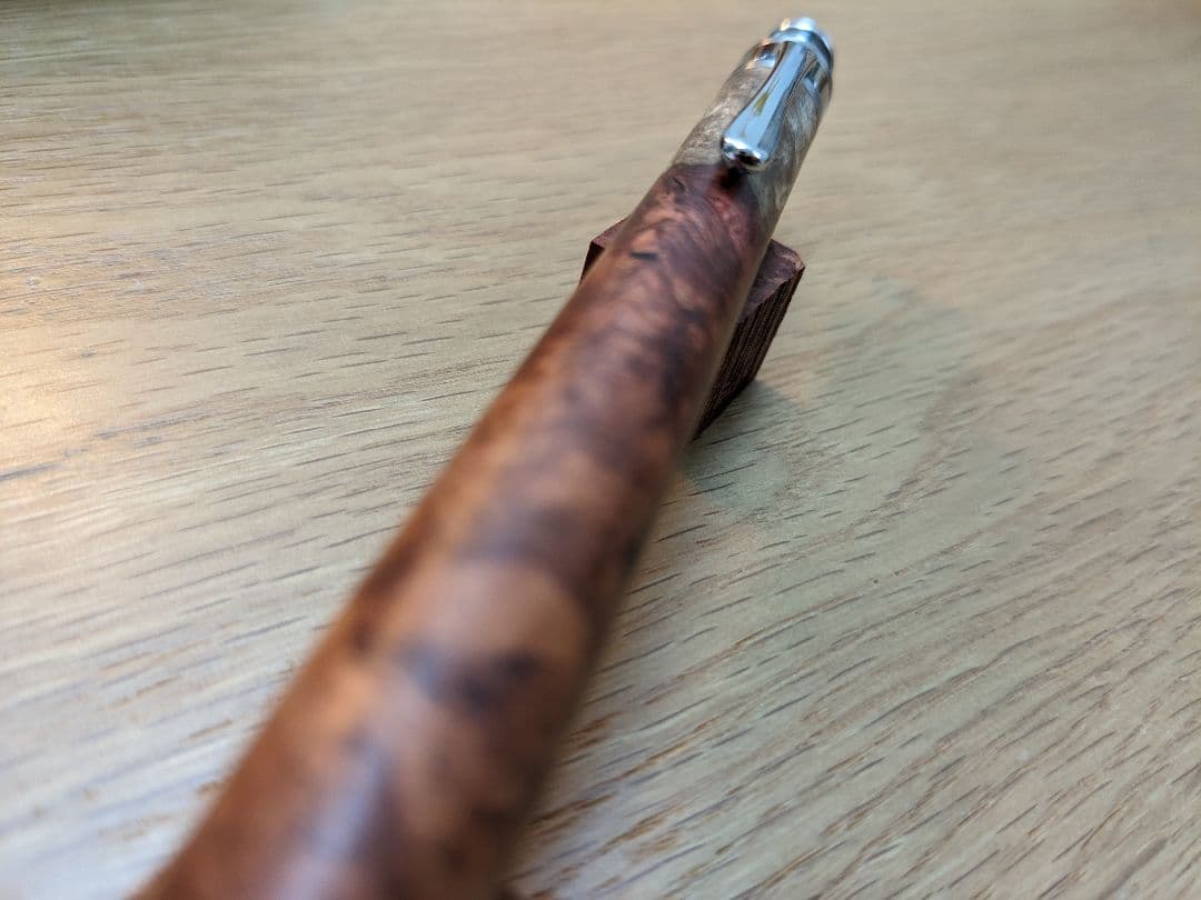 工房楔　本花梨瘤杢紅白　ペンシル楔　個展