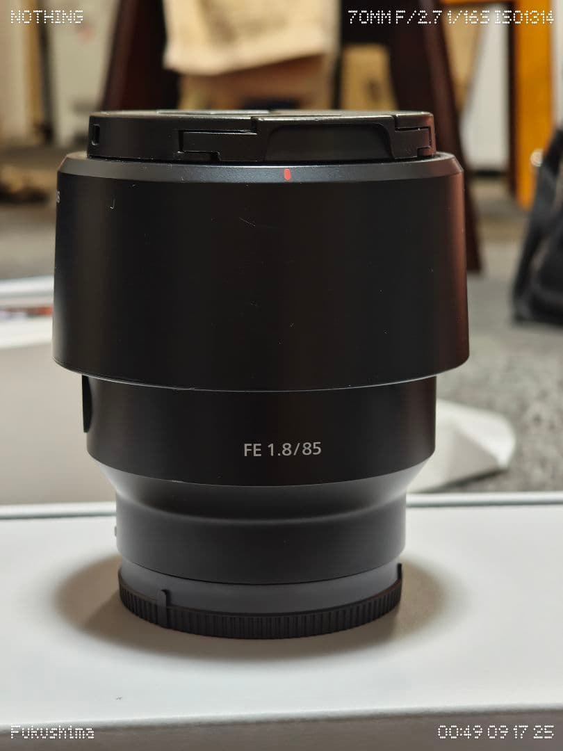 レンズ(単焦点) sony FE85mm f1.8