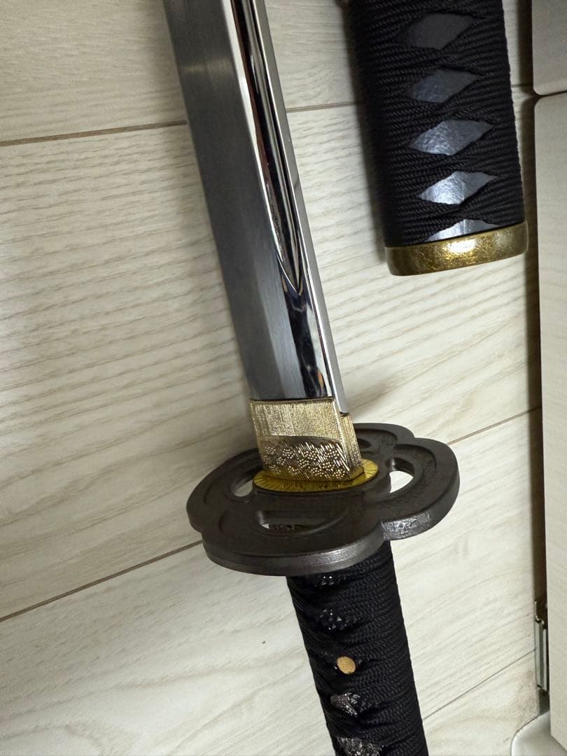 【新品】美術刀剣　模造刀　山本勘助拵え（黒鞘）武田信玄の伝説的軍師　稽古　舞台