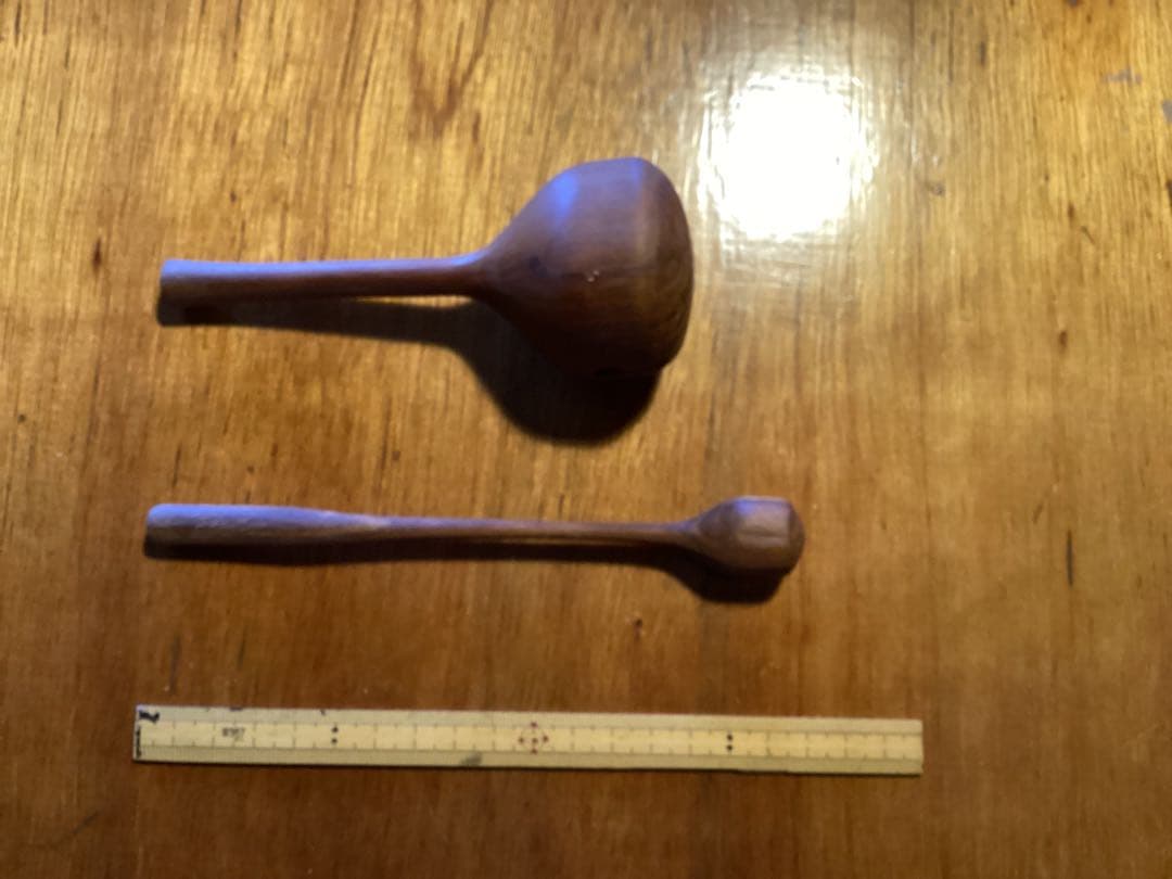 ハンドメイド　ウッドブロック　木柾　木魚　クラベス　7点セット 民族楽器