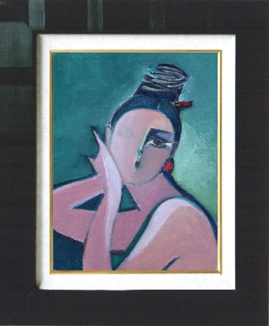 油絵 菅家令子 絵 絵画 インテリア SM-070501 人物 女性像