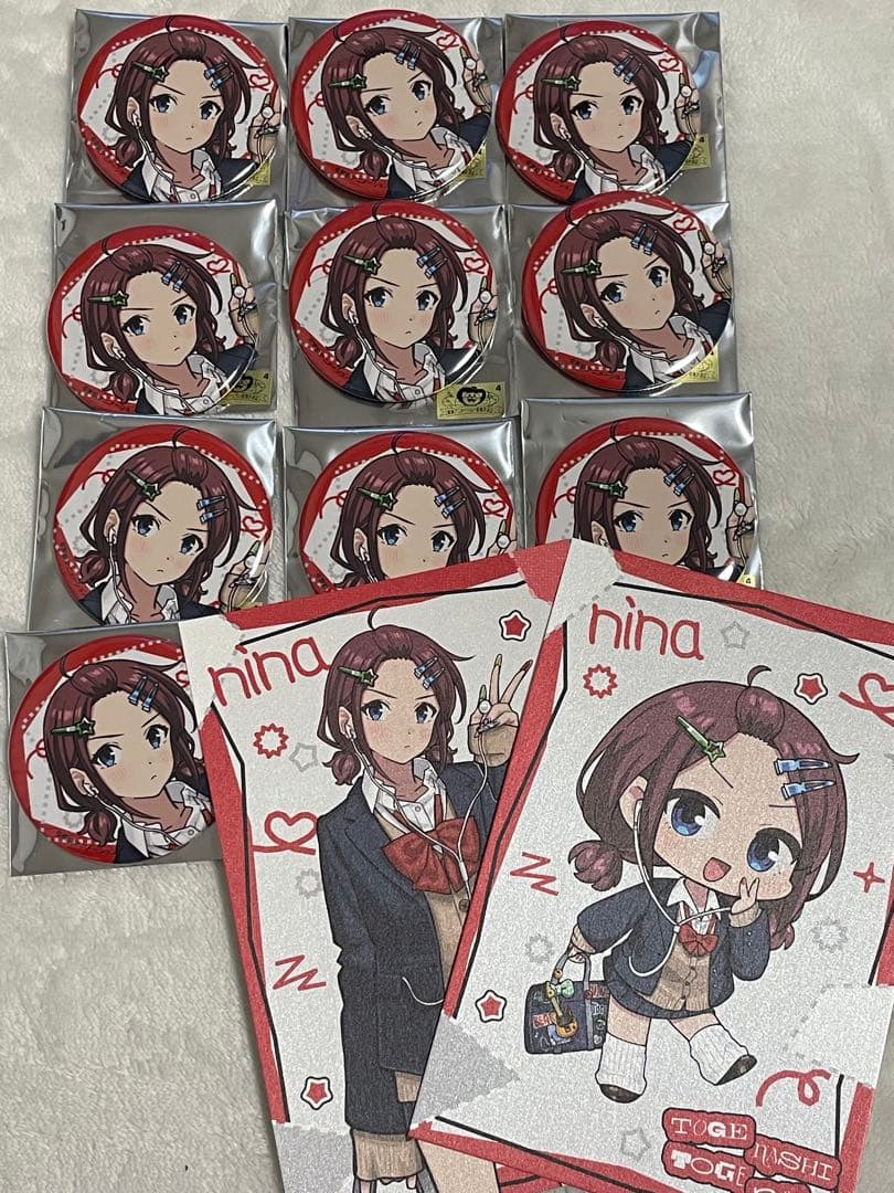 ガールズバンドクライ 井芹仁菜 缶バッジ ポストカード 平成ギャル