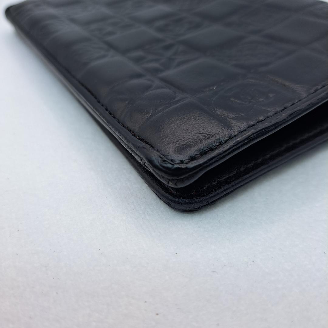 CHANEL　アイコンライン　ブラック　二つ折り財布　財布　長財布