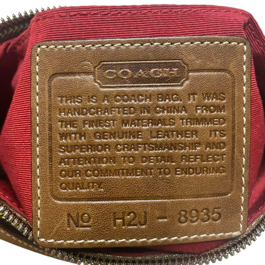 希少　COACH ワンショルダー　アクセサリーポーチ ハンドバッグ チェック