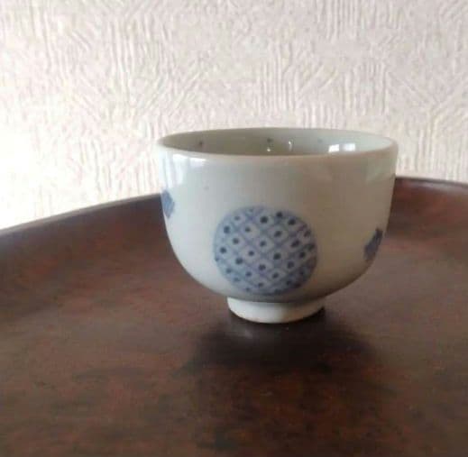 古伊万里染付丸文猪口江戸時代蕎麦猪口