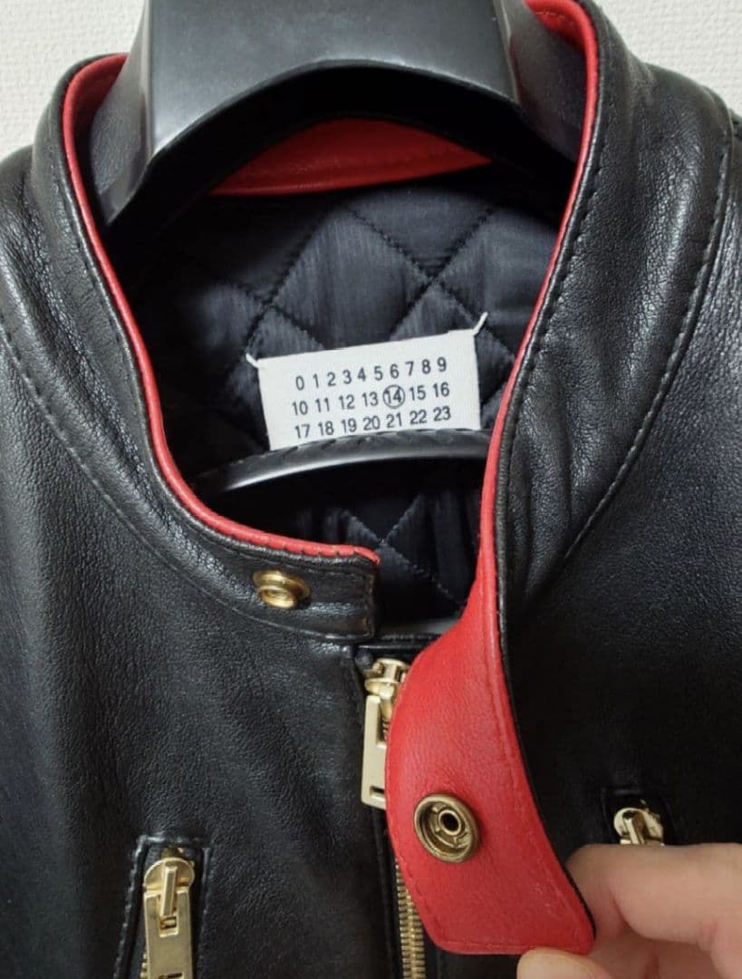 【そら】マルジェラ ハの字ライダース 15AW ゴールドジップ 特別仕様