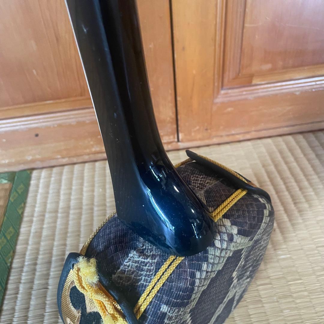 沖縄三線蛇柄 人工皮革