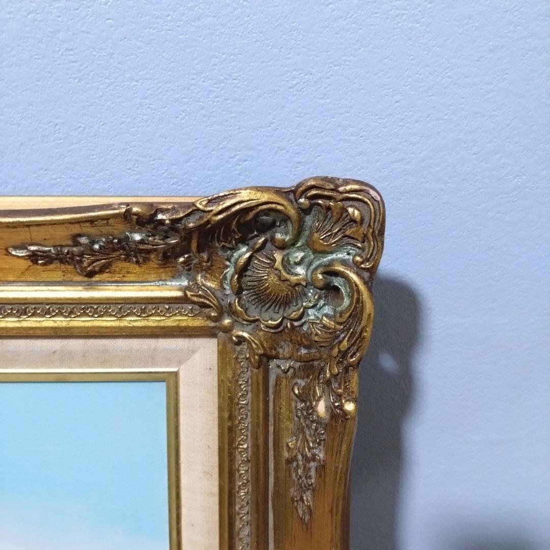 《値下げOK》F.RHODES作 油彩画/風景画 直筆サイン入　額装