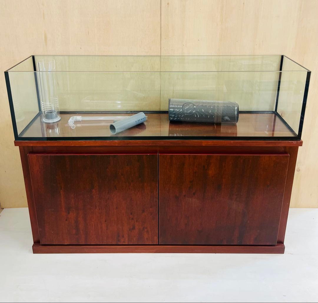 1200ｘ300ｘ300㎜オールガラスオーバーフロー水槽 セット　ブラック