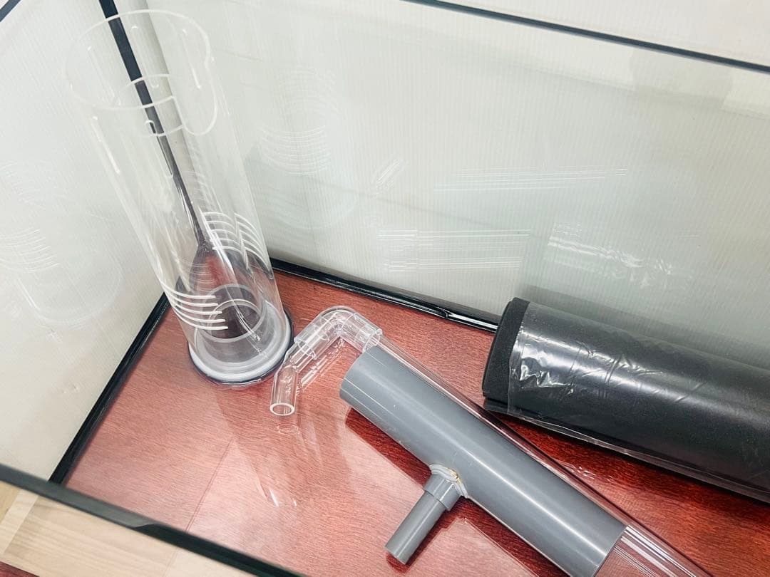 1200ｘ300ｘ300㎜オールガラスオーバーフロー水槽 セット　ブラック