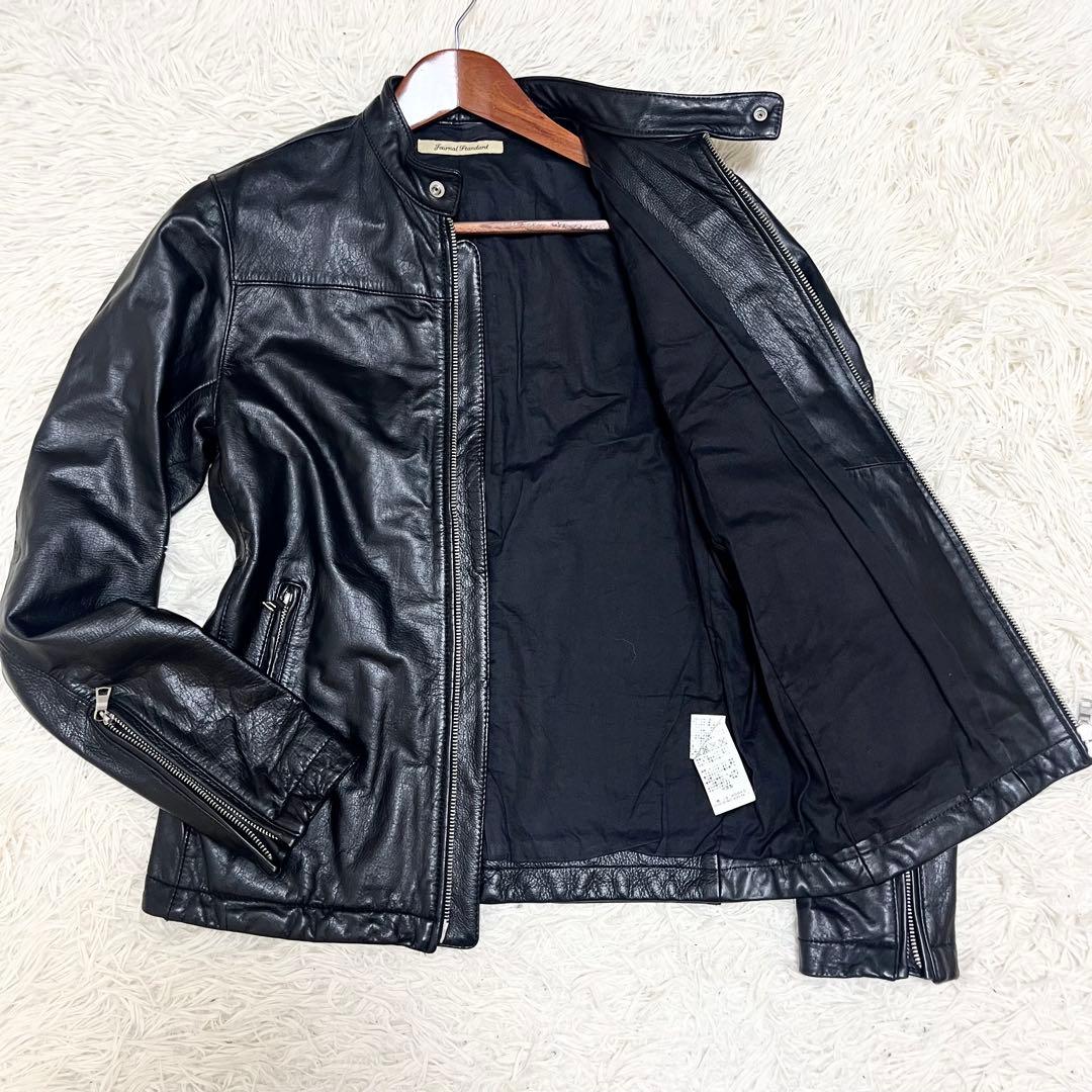 美品✨ジャーナルスタンダード レザージャケット カウハイド シングル 黒 L 秋