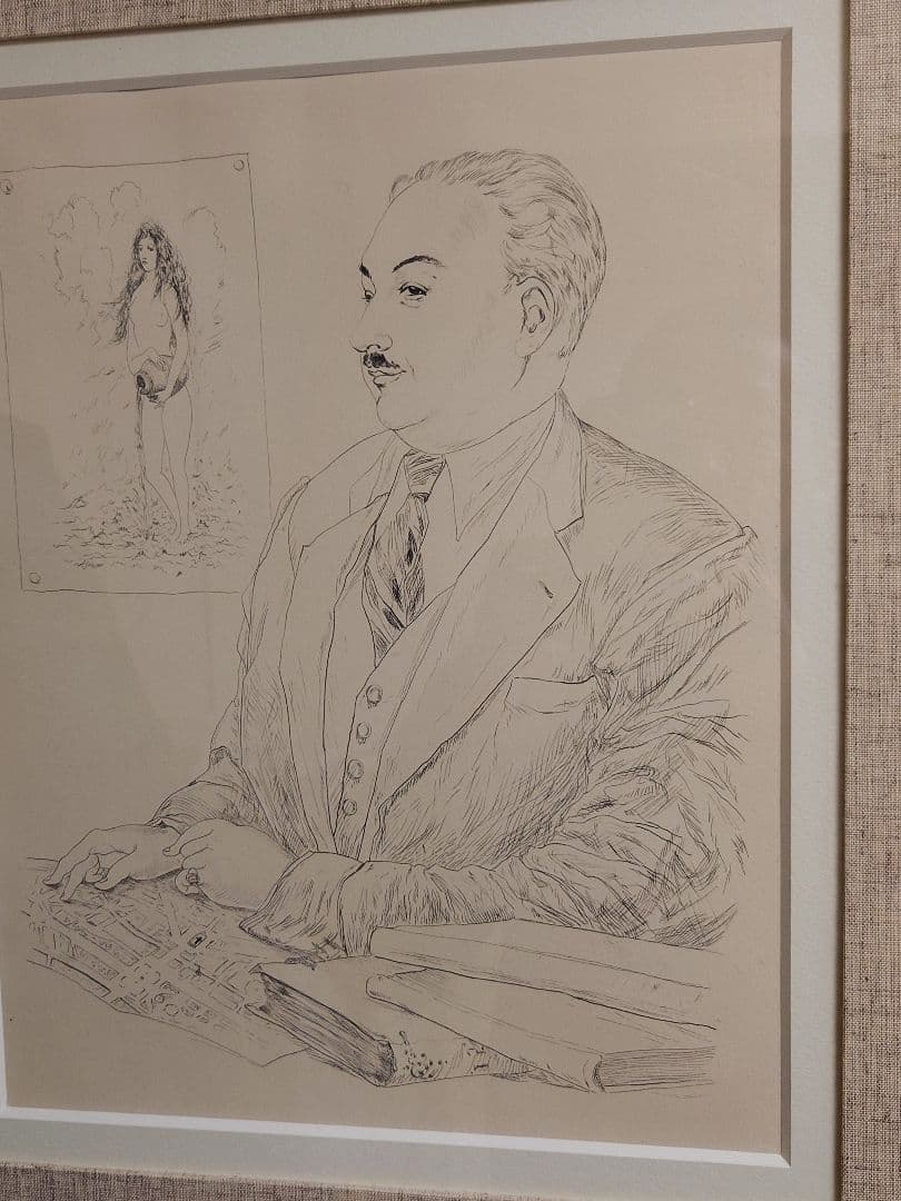 【年末特価、銅版画、真作保証】藤田嗣治『ブルフォンスの肖像』1951年