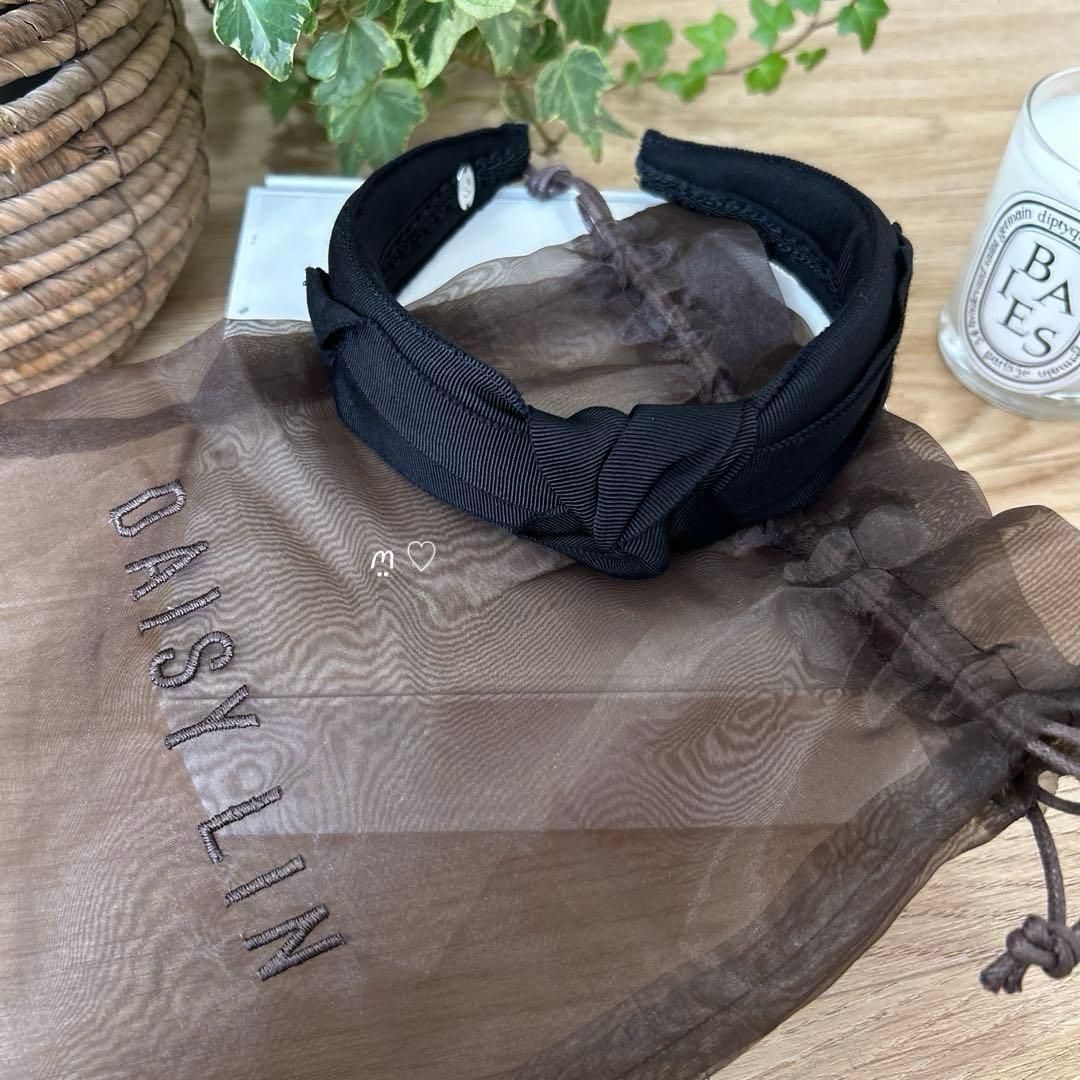 試着のみデイジーリン　フォクシー　ブラックリボンカチューシャ　現行品　グログラン