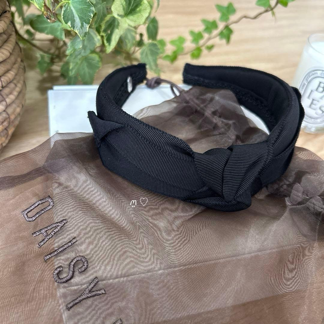 試着のみデイジーリン　フォクシー　ブラックリボンカチューシャ　現行品　グログラン