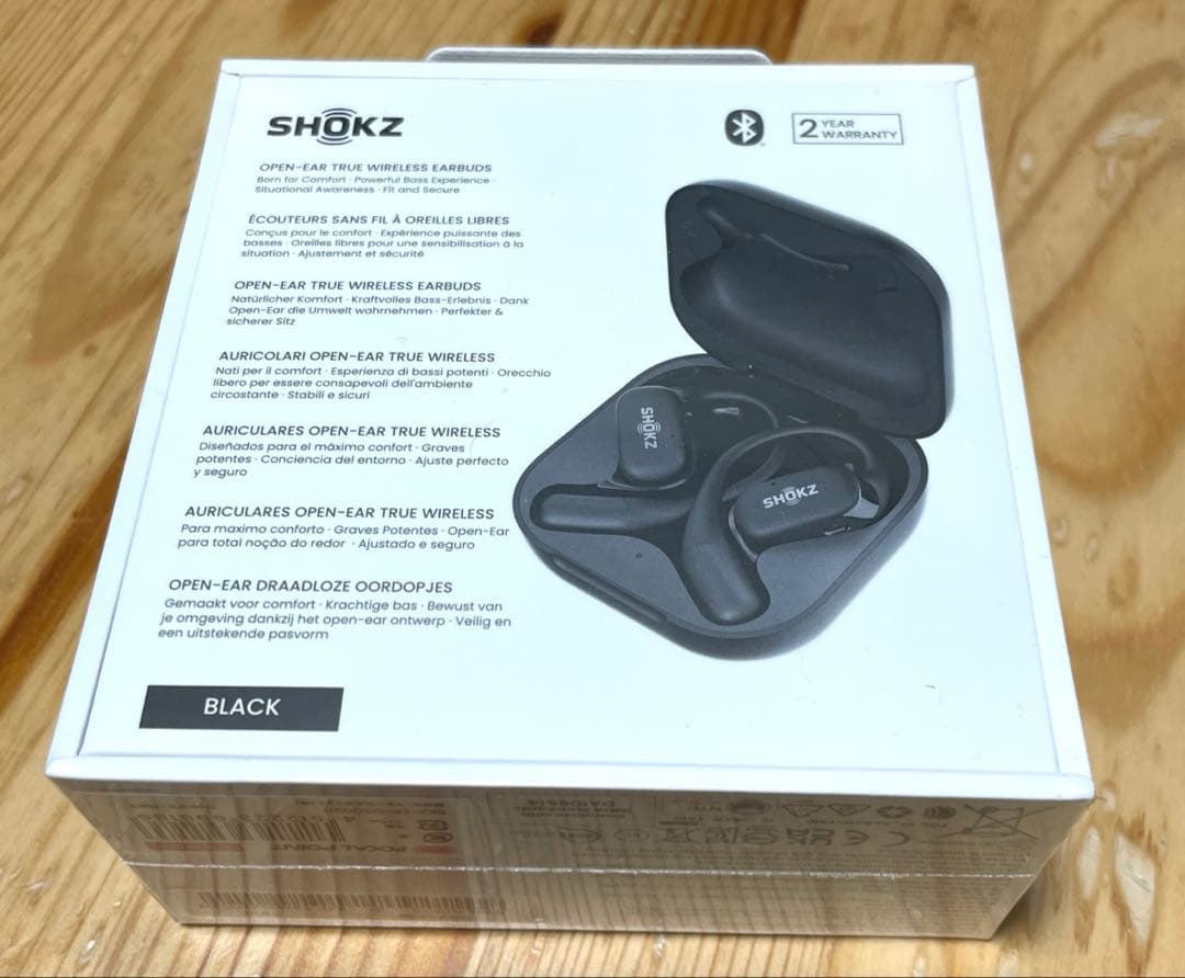 【新品未開封】SHOKZ OPENFIT ワイヤレスイヤホン　ブラック