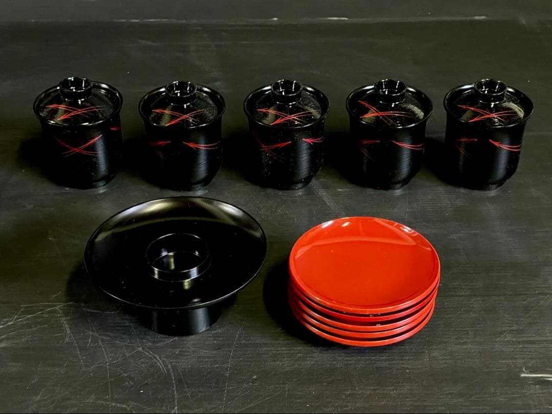 割引❣️【美品】「母」 懐石家具 懐石道具 五客揃い 茶道具 共箱 (24あ)