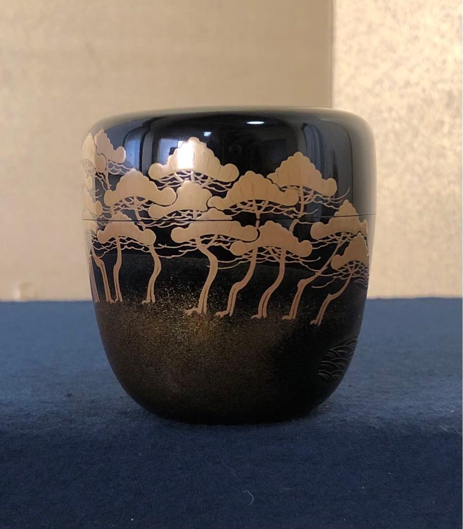 《R》茶道具 棗 道場宗廣作 木製漆器 共箱　260109き2