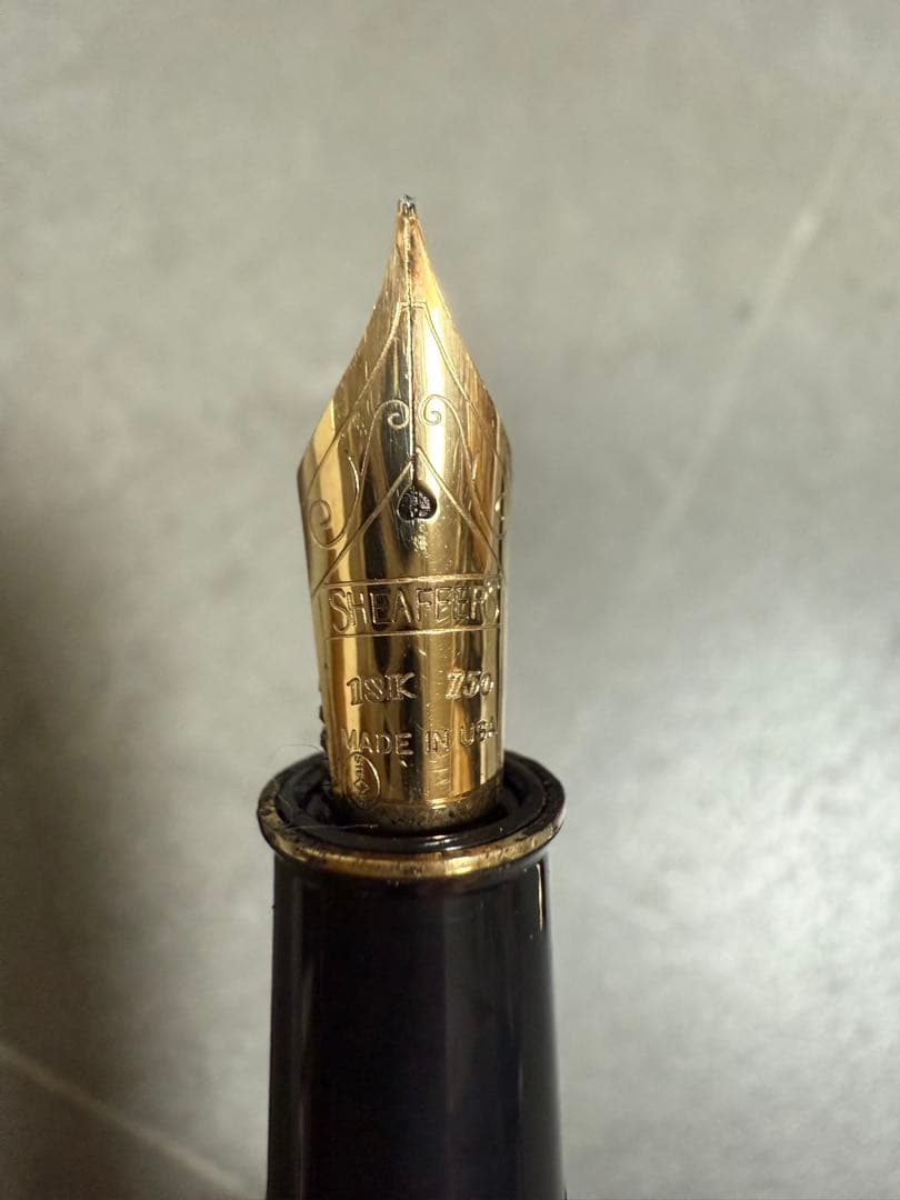 【ジャンク】 万年筆 SHEAFFER ペン先 18K-750 刻印あり