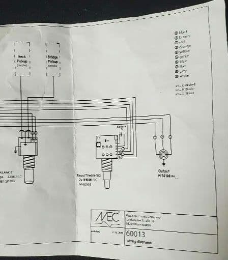ベース MEC 60013 Bass preamp (active)