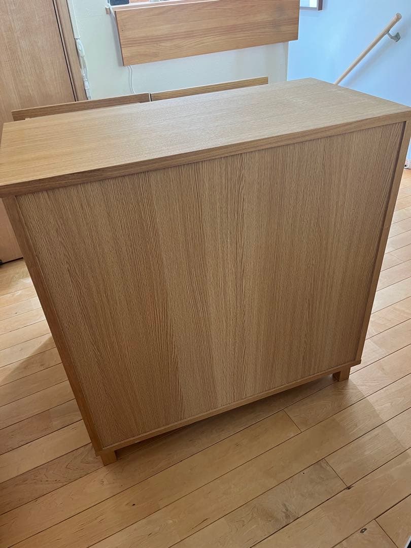 無印　引き出し　キャビネット　タモ材　廃盤