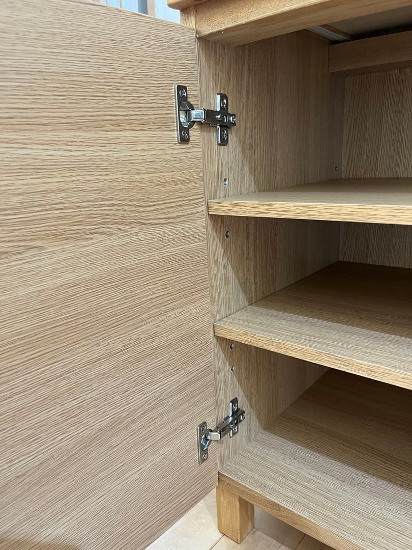 無印　引き出し　キャビネット　タモ材　廃盤