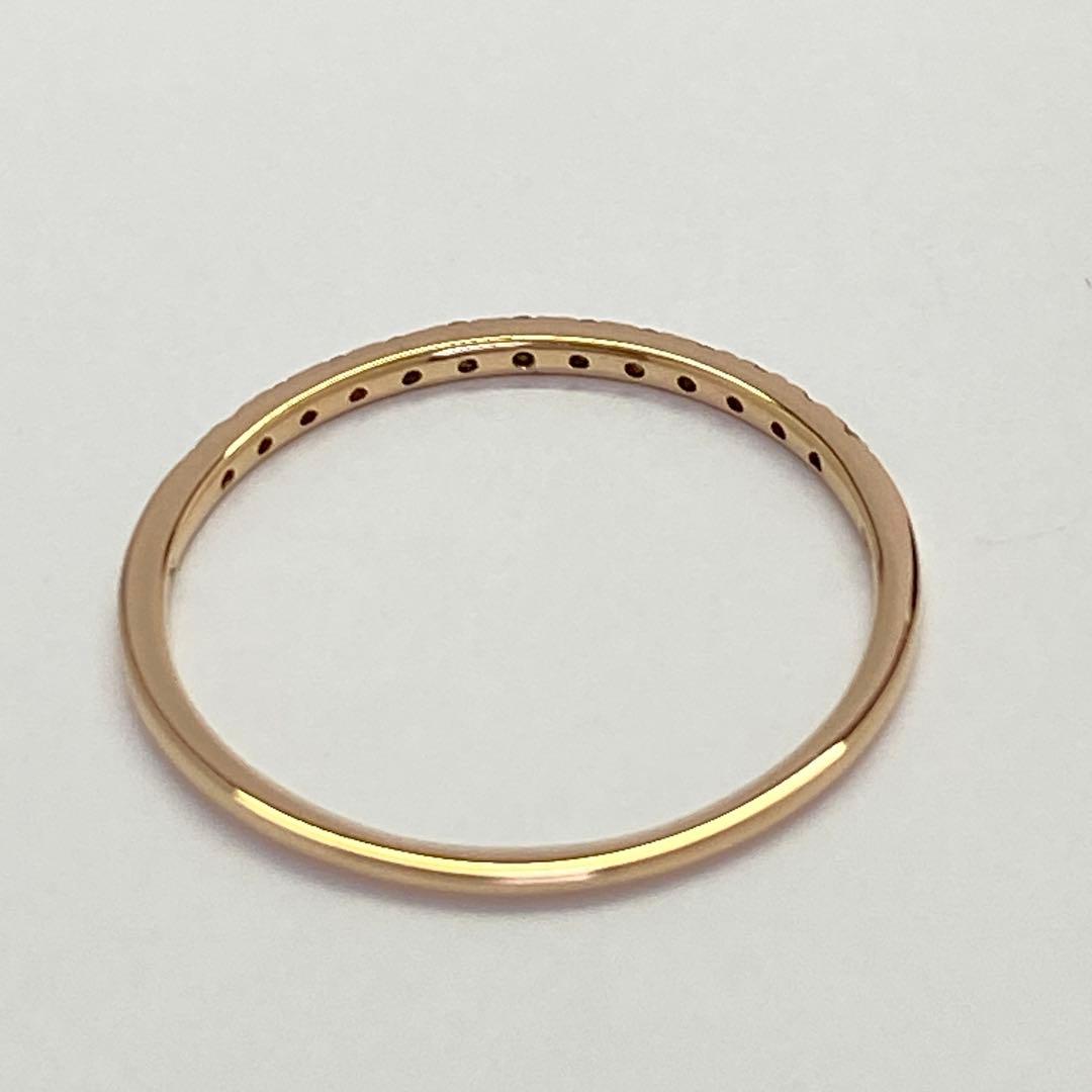 K10ピンクゴールド ハーフエタニティダイヤモンドリング　サイズ7号