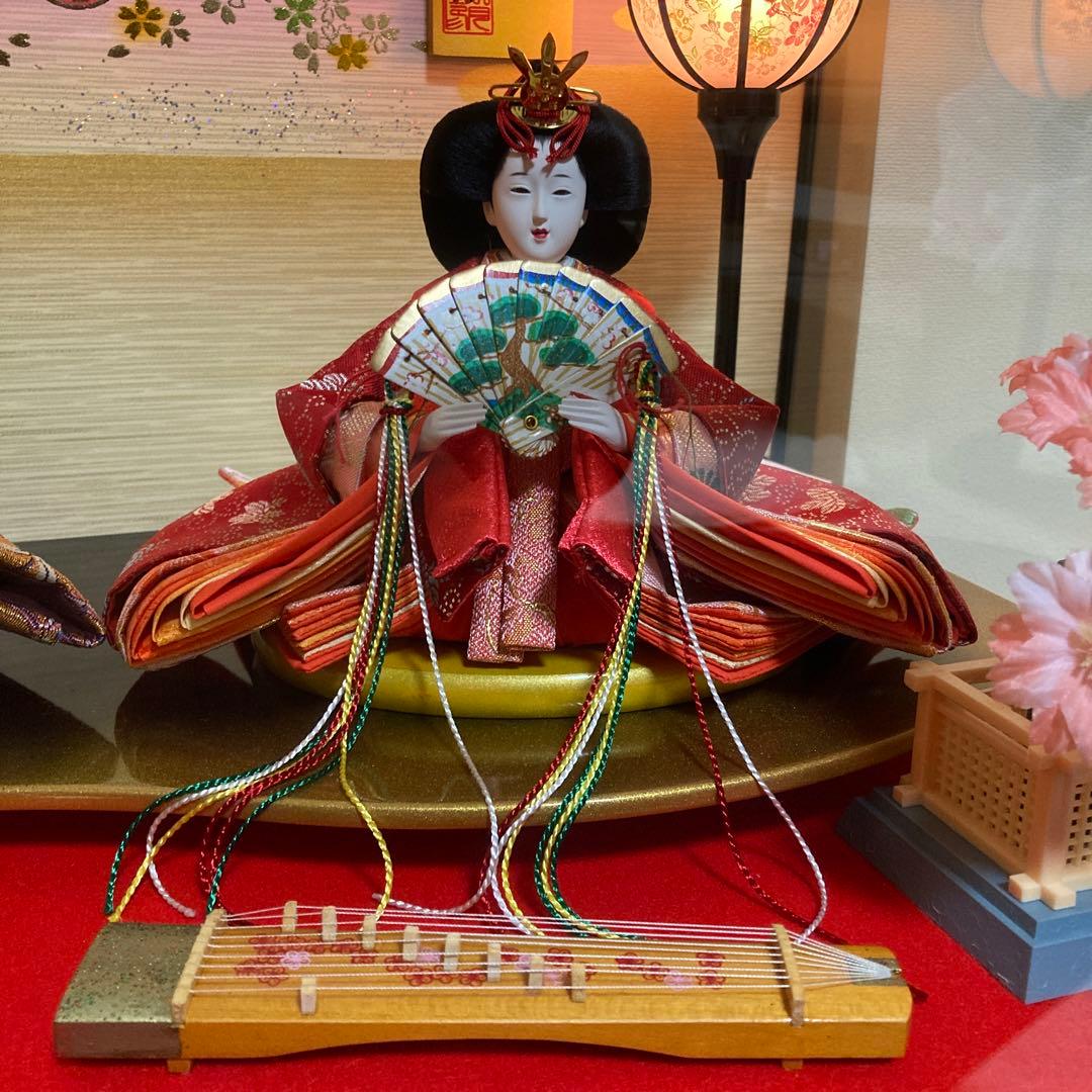 久月　三五雛人形　親王飾りケース入り