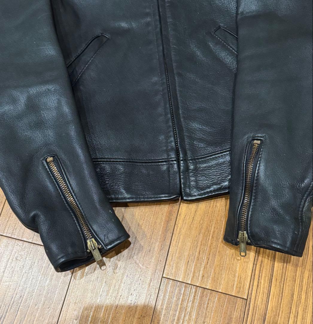 Schott ブラック レザージャケット シングルライダース