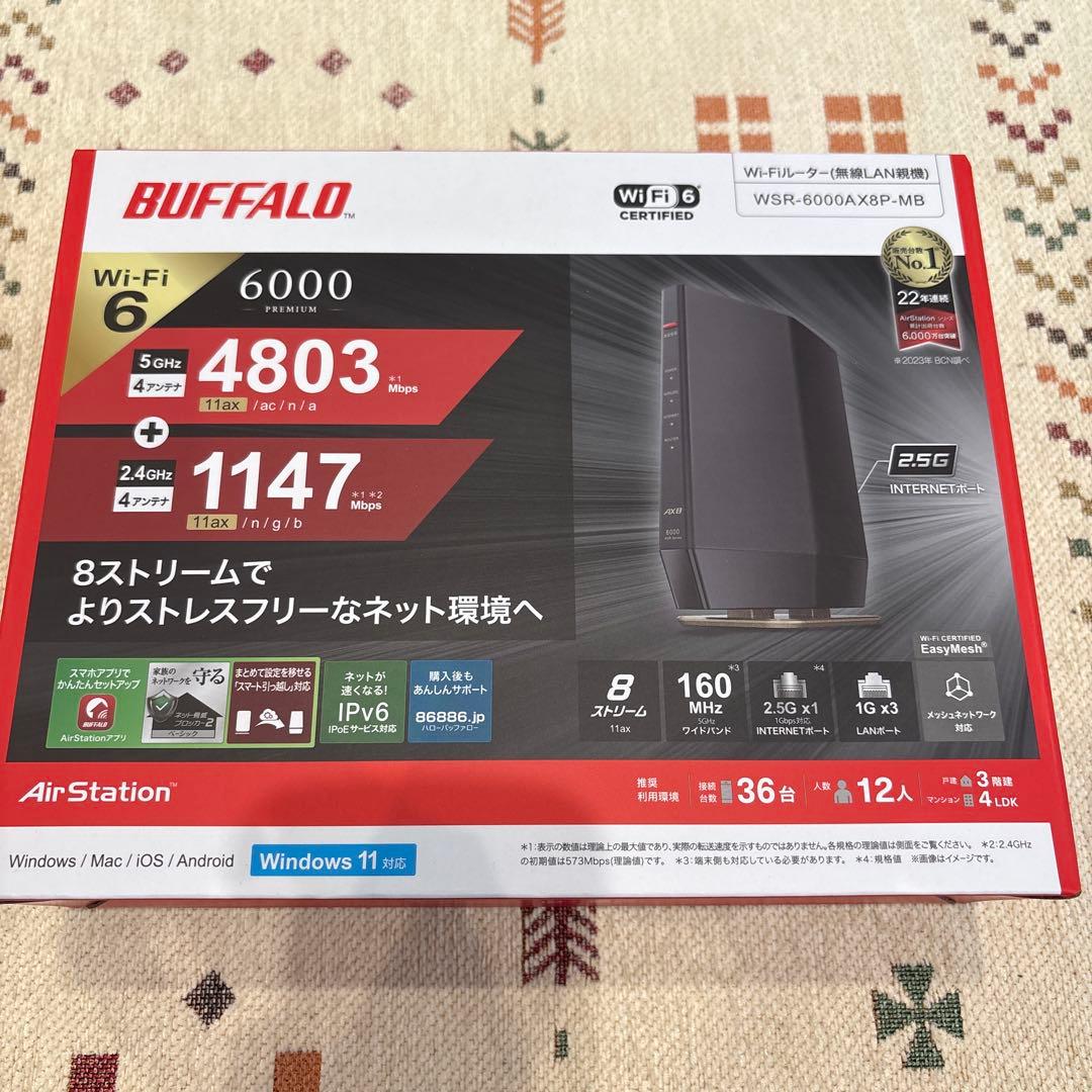 【ルーター】WSR-6000AX8P-MB