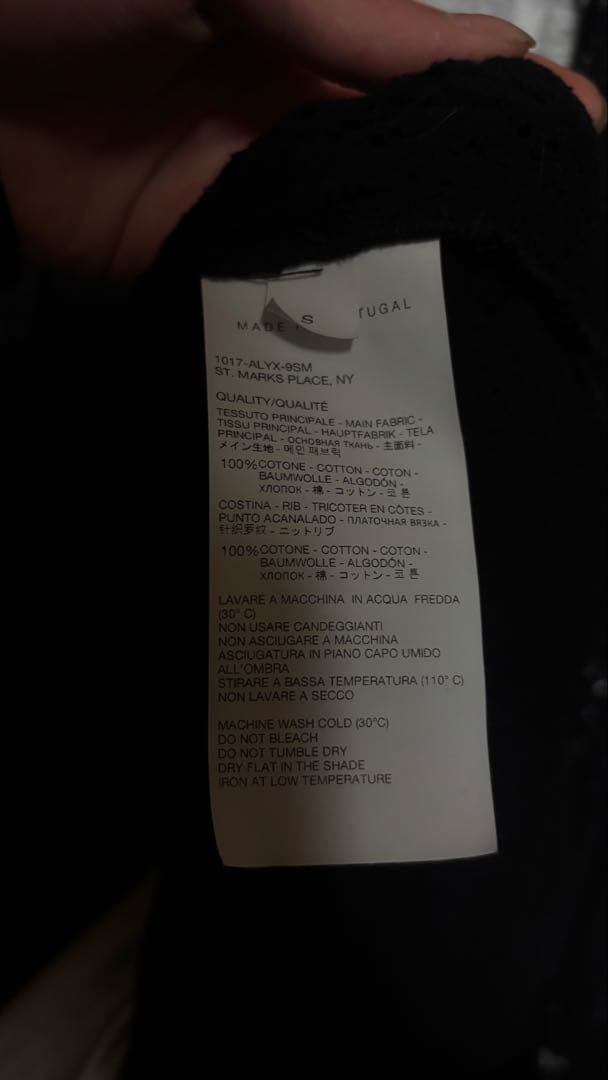 トップス 1017 alyx 9SM destroy cotton hoodie