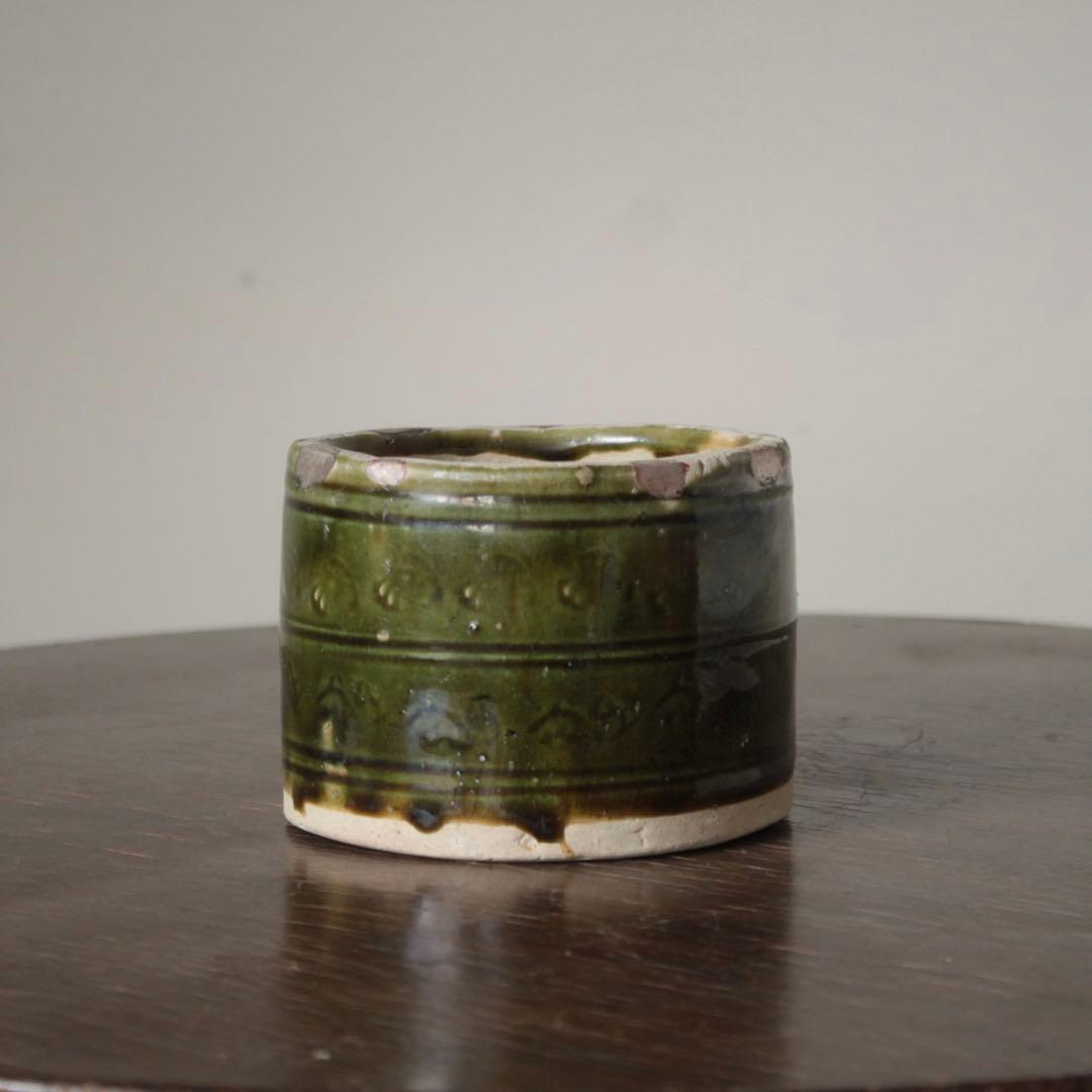 呂宋（ルス）織部 火入 江戸時代 古美術 茶道具 古道具