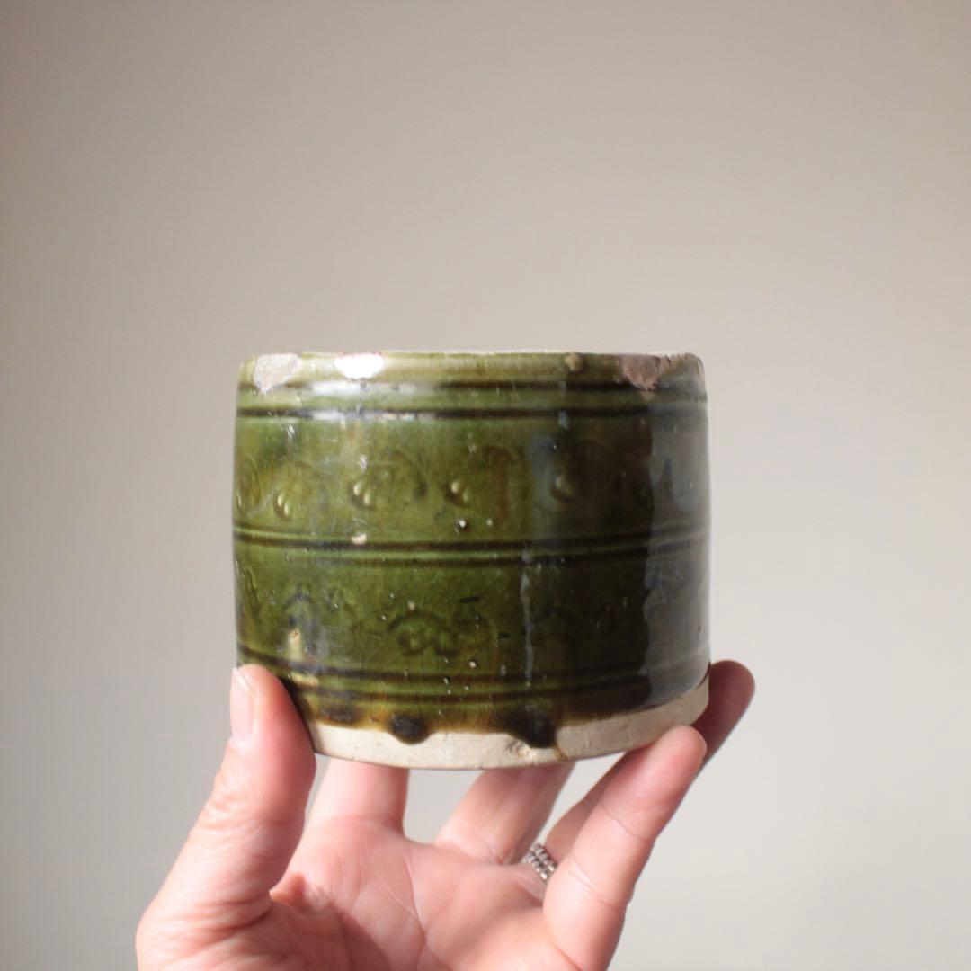 呂宋（ルス）織部 火入 江戸時代 古美術 茶道具 古道具