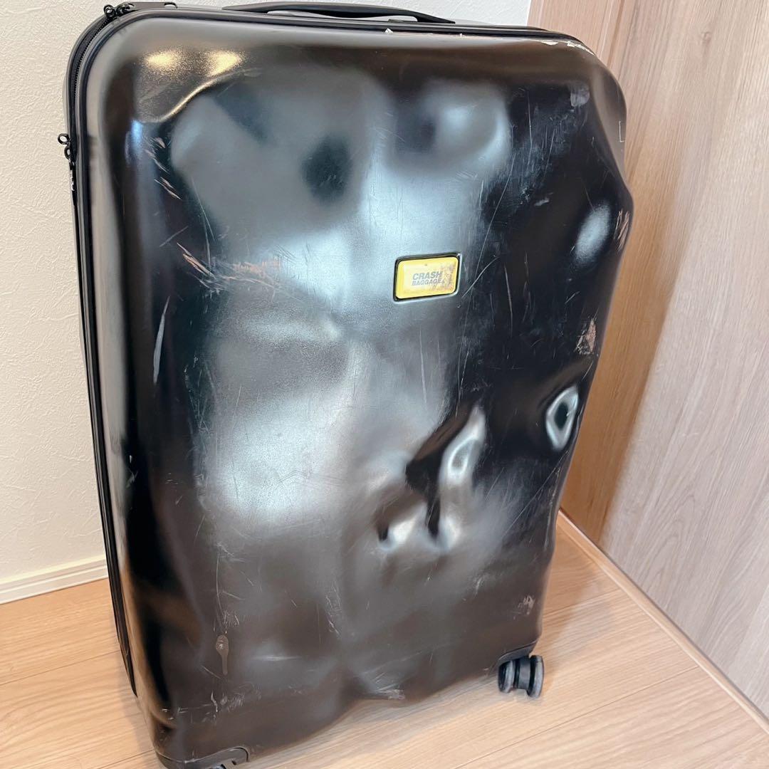 CRASH BAGGAGE　スーツケース　ダメージ加工　ブラック　TSAロック
