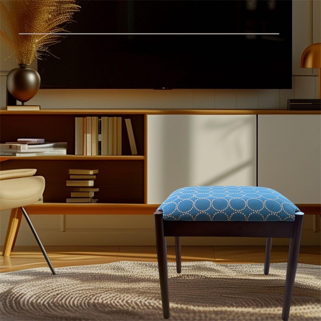 限定　ミナペルホネン　スツール　イス　椅子　オットマン　ブルー　新品未使用　家具