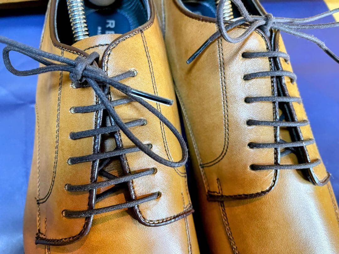 新品最終値下REGAL防滑茶リーガル皮革レザービジネスUチップシューズ24.5