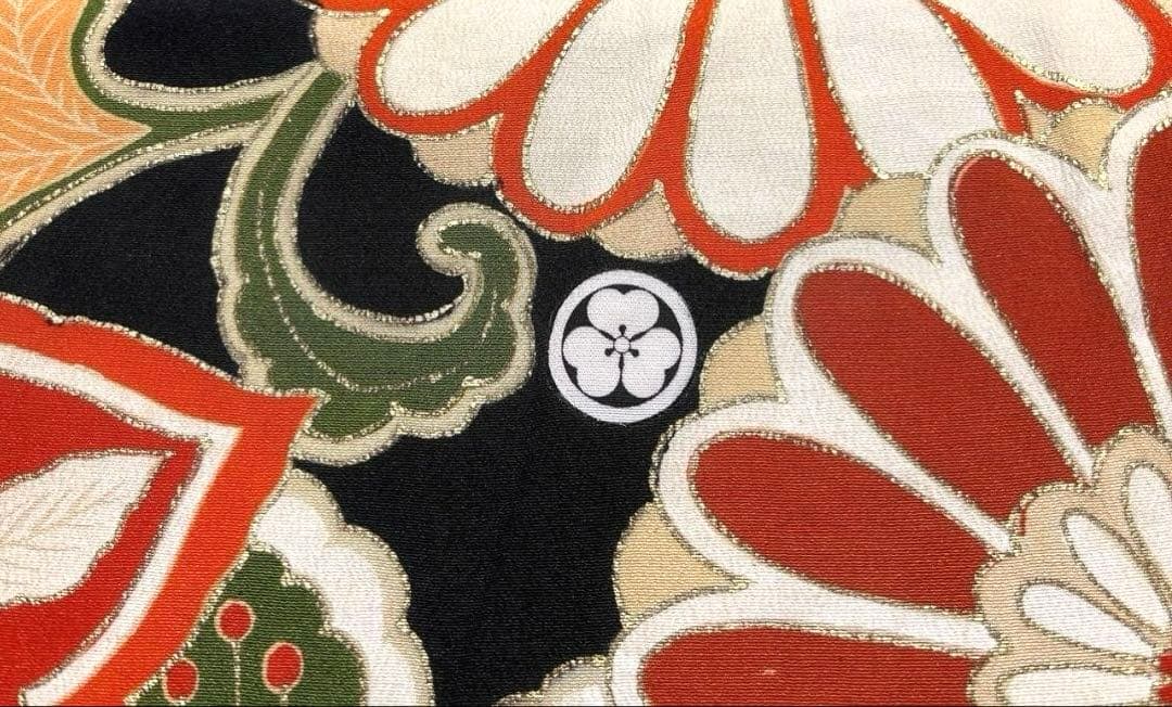 振袖　アンティーク　金駒刺繍　金彩　華紋　成人式 晴れの日 着物 045a p