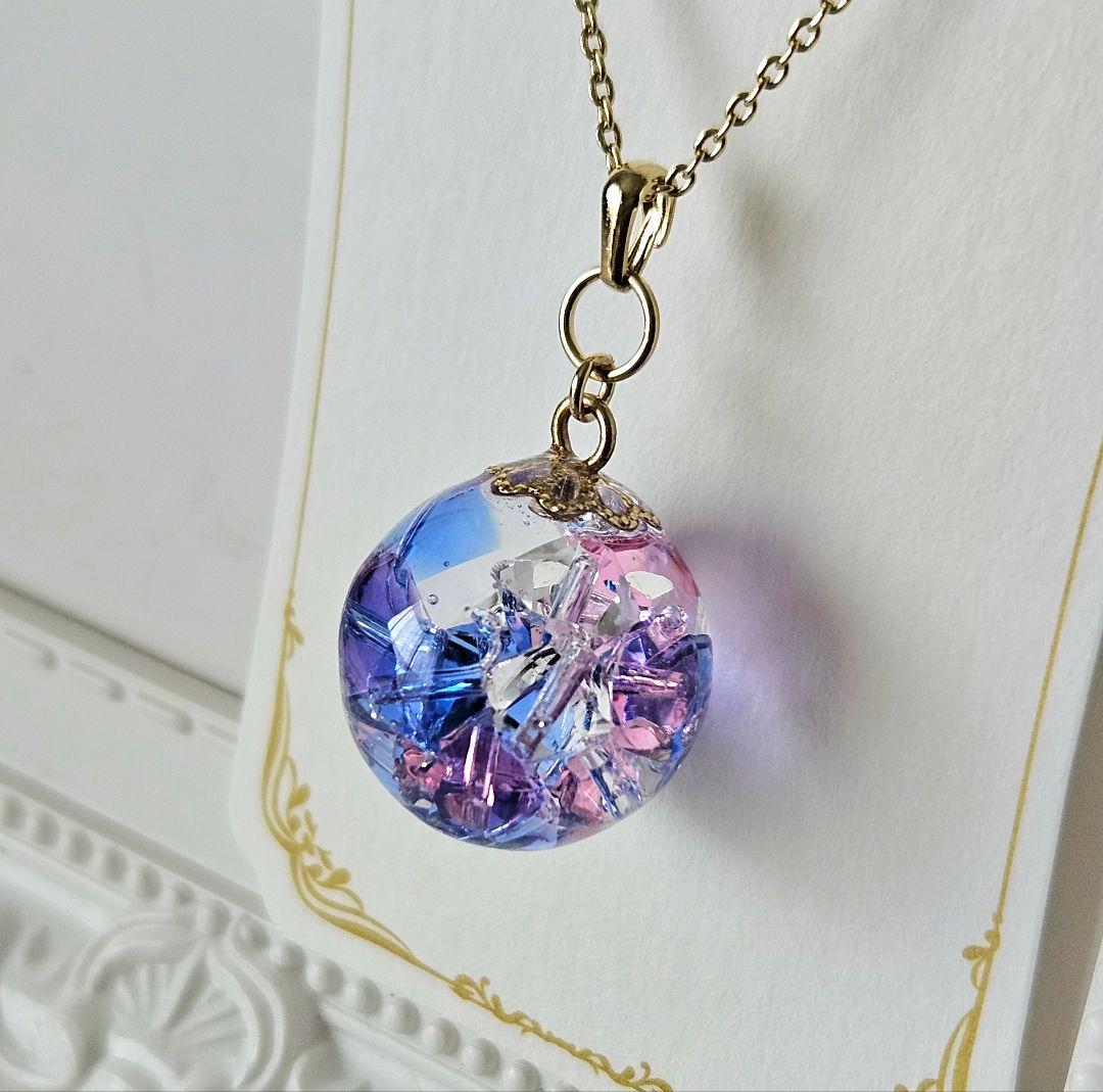 1675.スワロ入り♡ ドーム型レジンリング♡