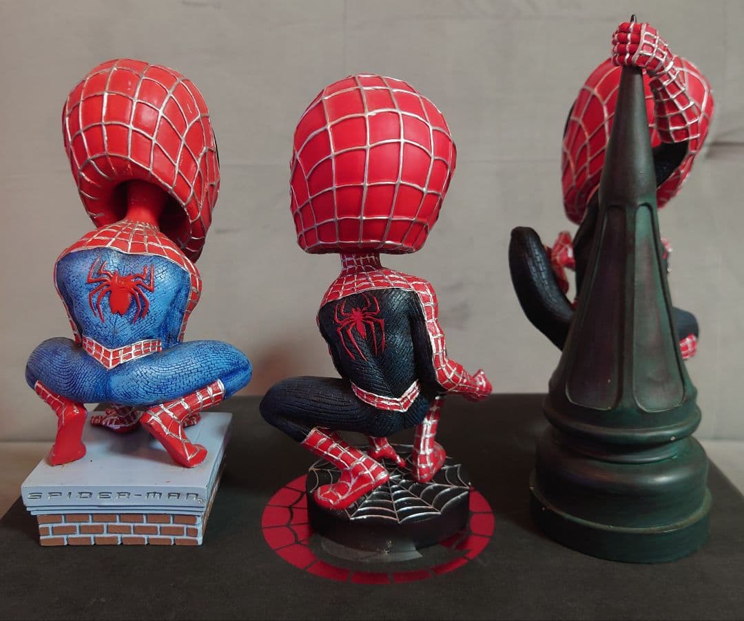 スパイダーマン 首振り フィギュア ボブルヘッド 3体セット