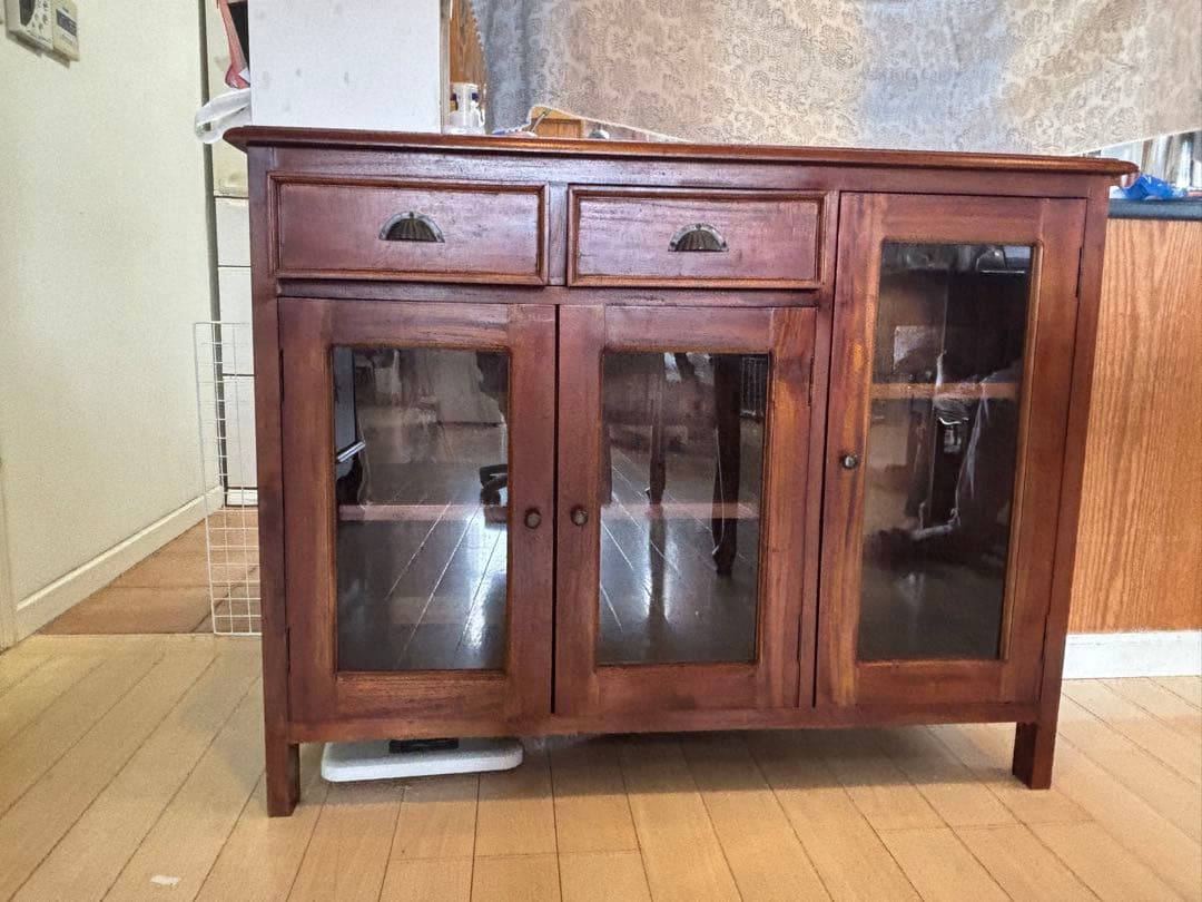 【値下げ】キャビネット リビング収納 本棚 食器棚 飾り棚 木製