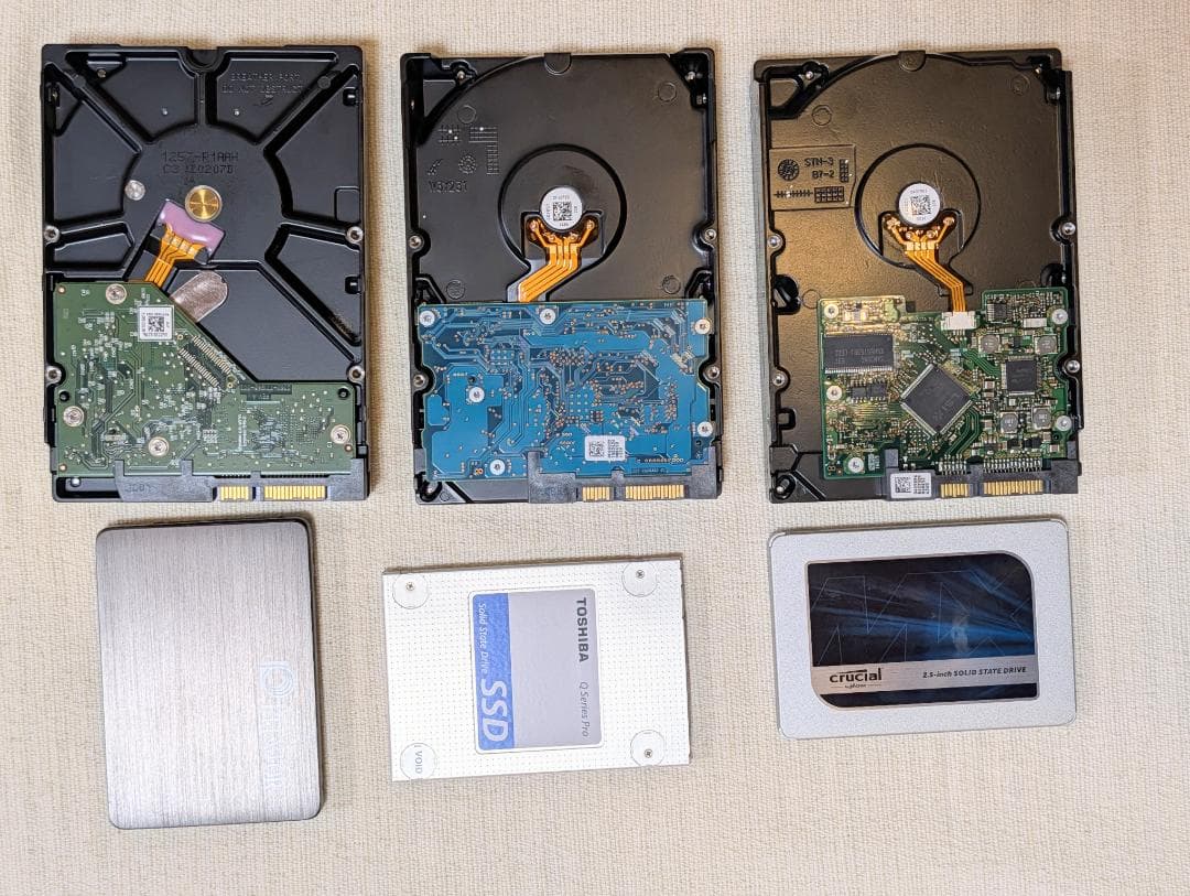 SSD×3　HDD×3　HDDケース