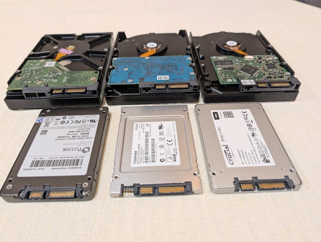 SSD×3　HDD×3　HDDケース