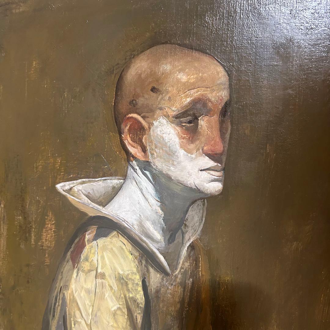 ❤️月火発送❤️増田常徳　ピエロ　道化師　油絵　絵画　原画　アート